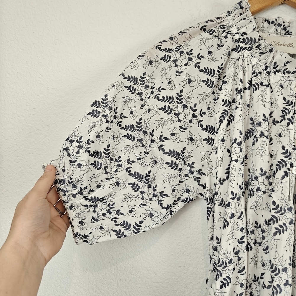 Cleobella NWOT Nevah Floral Puff Sleeve Mini Dress In Killarney Print Sz Small - Picture 12 of 16
